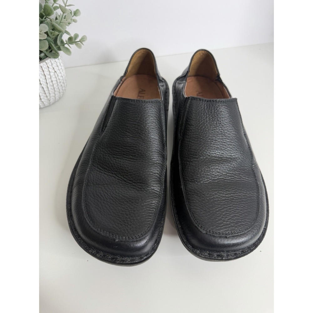 Alegria Shoes Schuster Slip On Moc Loafer Black Leather Mens US 10 EU 44 - Picture 2 of 11